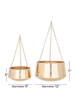 Cheapest 👍 Glam Metal Planter - Set of 2 by Monroe Lane 😀 -Monroe Lane Sales Belk 13576