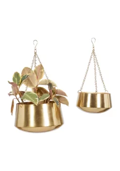 Cheapest 👍 Glam Metal Planter - Set of 2 by Monroe Lane 😀 -Monroe Lane Sales Belk 13578