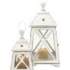 Top 10 🔔 Coastal Metal Candle Lantern - Set of 2 by Monroe Lane ✔️