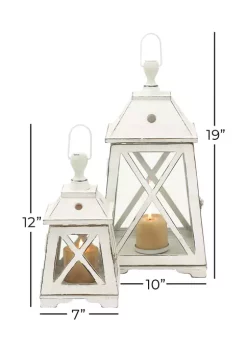 Top 10 🔔 Coastal Metal Candle Lantern - Set of 2 by Monroe Lane ✔️ -Monroe Lane Sales Belk 13585