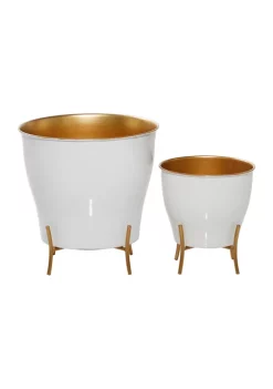 Brand new 💯 Farmhouse Metal Planter - Set of 2 by Monroe Lane 🎁 -Monroe Lane Sales Belk 13592