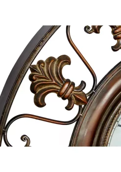 Cheap 🧨 Rustic Metal Wall Clock by Monroe Lane ⭐ -Monroe Lane Sales Belk 13611