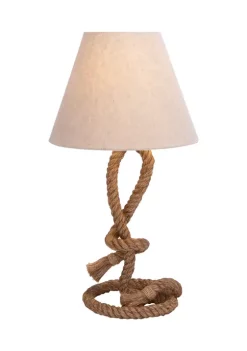 Cheapest ⭐ Rustic Jute Table Lamp by Monroe Lane 🎁