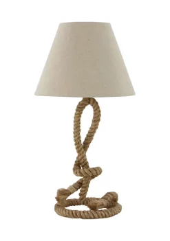 Cheapest ⭐ Rustic Jute Table Lamp by Monroe Lane 🎁 -Monroe Lane Sales Belk 13642