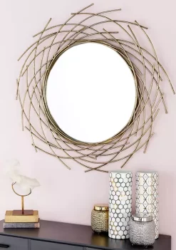 Outlet 😍 Glam Metal Wall Mirror by Monroe Lane 🧨 -Monroe Lane Sales Belk 13646