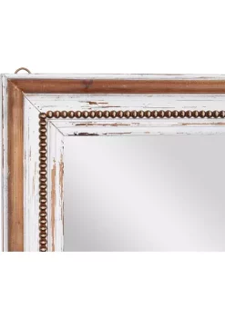 Budget 😀 Farmhouse Wood Wall Mirror by Monroe Lane ✨ -Monroe Lane Sales Belk 13696