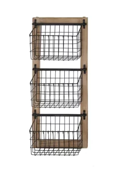 Outlet ⭐ Farmhouse Metal Magazine Rack Holder by Monroe Lane 🔥 -Monroe Lane Sales Belk 13777