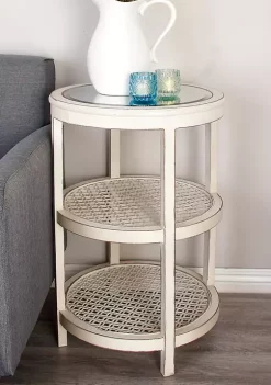 Promo 😍 Farmhouse Wood Accent Table by Monroe Lane 🔔