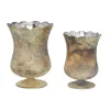 Wholesale 🤩 Rustic Glass Hurricane Lamp - Set of 2 by Monroe Lane 😍