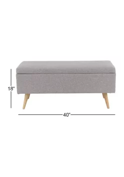 Hot Sale 👍 Modern Polyester Storage Bench by Monroe Lane ⌛ -Monroe Lane Sales Belk 13849