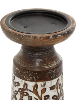 Promo 😍 Coastal Mango Wood Candle Holder - Set of 3 by Monroe Lane 🥰 -Monroe Lane Sales Belk 13856