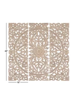 Outlet 😍 Traditional Wood Wall Decor - Set of 3 by Monroe Lane ⌛ -Monroe Lane Sales Belk 13954