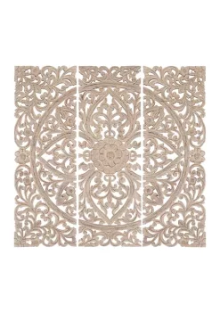 Outlet 😍 Traditional Wood Wall Decor - Set of 3 by Monroe Lane ⌛ -Monroe Lane Sales Belk 13957