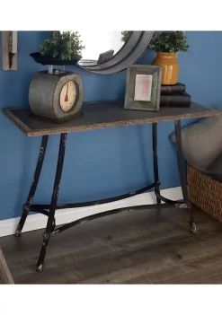 Cheap ⭐ Farmhouse Metal Console Table by Monroe Lane ⭐