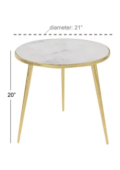 Cheapest ❤️ Modern Marble Accent Table by Monroe Lane 🧨 -Monroe Lane Sales Belk 14033