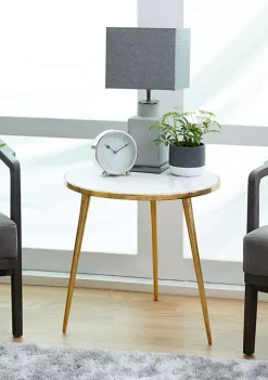 Cheapest ❤️ Modern Marble Accent Table by Monroe Lane 🧨 -Monroe Lane Sales Belk 14035
