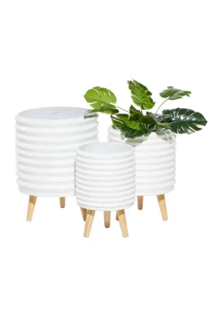 Discount 💯 Contemporary Magnesium Oxide Planter - Set of 3 by Monroe Lane 🌟