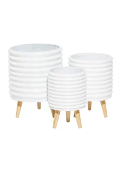 Discount 💯 Contemporary Magnesium Oxide Planter - Set of 3 by Monroe Lane 🌟 -Monroe Lane Sales Belk 14041