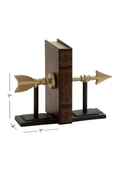 Hot Sale ✔️ Contemporary Glass Bookends - Set of 2 by Monroe Lane ✨ -Monroe Lane Sales Belk 14056