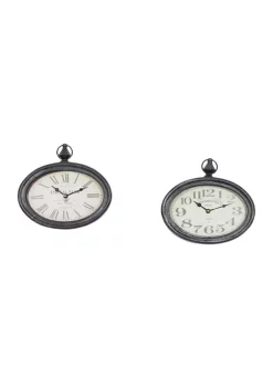 Best reviews of 🧨 Vintage Metal Wall Clock - Set of 2 by Monroe Lane 🛒 -Monroe Lane Sales Belk 14103