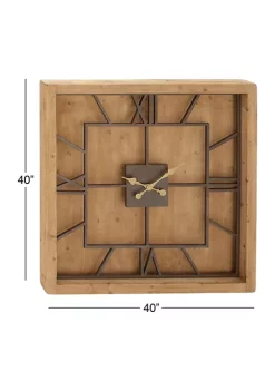 Promo 🛒 Farmhouse Wood Wall Clock by Monroe Lane 👏 -Monroe Lane Sales Belk 14120