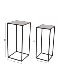 Best Sale 😉 Contemporary Metal Accent Table - Set of 2 by Monroe Lane 🔔 -Monroe Lane Sales Belk 14133