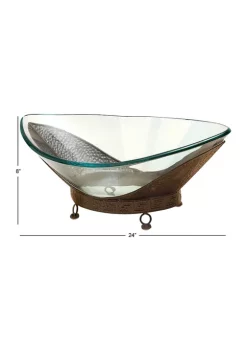 Wholesale 🌟 Traditional Tempered Glass Serving Bowl by Monroe Lane 🎉 -Monroe Lane Sales Belk 14139