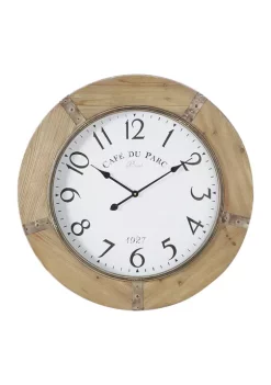 Buy β Rustic Wood Wall Clock by Monroe Lane π