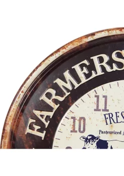 Top 10 😀 Farmhouse Metal Wall Clock - Set of 2 by Monroe Lane 😀 -Monroe Lane Sales Belk 14250