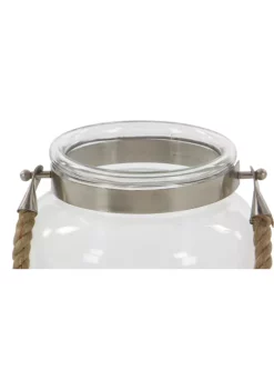 Discount 💯 Coastal Glass Lantern by Monroe Lane 🥰 -Monroe Lane Sales Belk 14257