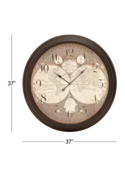 Coupon 😀 Iron Vintage Wall Clock by Monroe Lane ⭐ -Monroe Lane Sales Belk 14287
