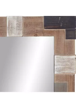 Budget 🎁 Farmhouse Wood Wall Mirror by Monroe Lane 😀 -Monroe Lane Sales Belk 14378