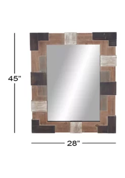 Budget 🎁 Farmhouse Wood Wall Mirror by Monroe Lane 😀 -Monroe Lane Sales Belk 14379