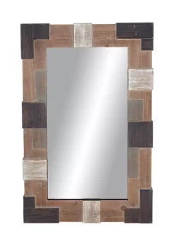 Budget 🎁 Farmhouse Wood Wall Mirror by Monroe Lane 😀 -Monroe Lane Sales Belk 14381