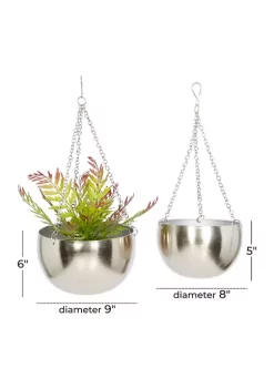Brand new 🛒 Glam Metal Planter - Set of 2 by Monroe Lane 🔔 -Monroe Lane Sales Belk 14384
