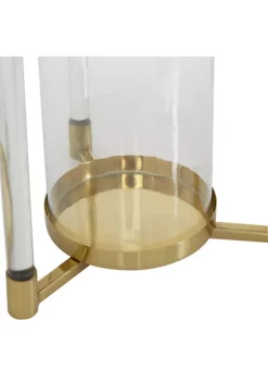 Discount ⭐ Contemporary Stainless Steel Candle Lantern by Monroe Lane 👍 -Monroe Lane Sales Belk 14396