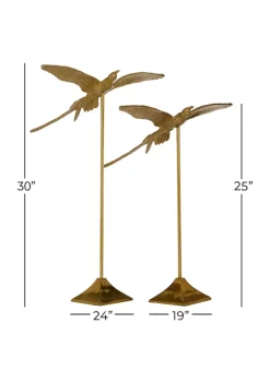 Hot Sale 🥰 Glam Aluminum Sculpture - Set of 2 by Monroe Lane 🔥 -Monroe Lane Sales Belk 14425