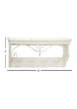 Hot Sale 🤩 Wood Farmhouse Wall Shelf by Monroe Lane 🔥 -Monroe Lane Sales Belk 1443