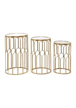 Deals ๐ Glam Metal Accent Table - Set of 3 by Monroe Lane ๐ฏ