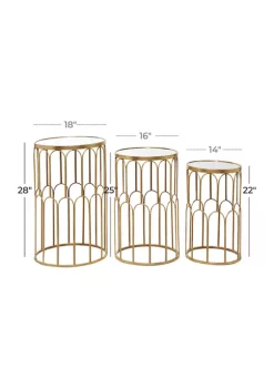 Deals 🌟 Glam Metal Accent Table - Set of 3 by Monroe Lane 💯 -Monroe Lane Sales Belk 14448