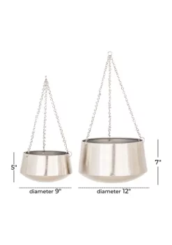 Best deal 🤩 Glam Metal Planter - Set of 2 by Monroe Lane 👏 -Monroe Lane Sales Belk 14459