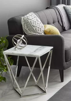Best Pirce 🛒 Georgia Southern Eagles Modern Marble Accent Table by Monroe Lane ❤️ -Monroe Lane Sales Belk 14499