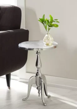 Outlet 🤩 Traditional Aluminum Accent Table by Monroe Lane 😉 -Monroe Lane Sales Belk 14567