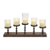 Promo 🥰 Industrial Mango Wood Candelabra by Monroe Lane 🎁