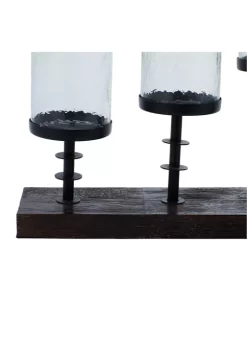 Promo 🥰 Industrial Mango Wood Candelabra by Monroe Lane 🎁 -Monroe Lane Sales Belk 14643