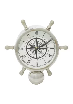 Best reviews of 😍 Coastal Stainless Steel Clock by Monroe Lane 🌟 -Monroe Lane Sales Belk 14648