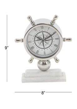 Best reviews of 😍 Coastal Stainless Steel Clock by Monroe Lane 🌟 -Monroe Lane Sales Belk 14649