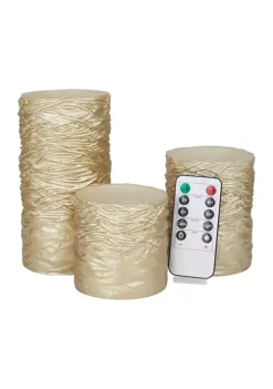 Cheapest 🧨 Traditional Wax Flameless Candle - Set of 3 by Monroe Lane 🌟 -Monroe Lane Sales Belk 1465