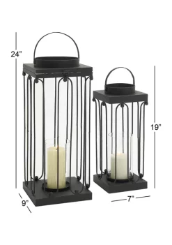 Top 10 🎁 Contemporary Metal Lantern - Set of 2 by Monroe Lane ❤️ -Monroe Lane Sales Belk 14655