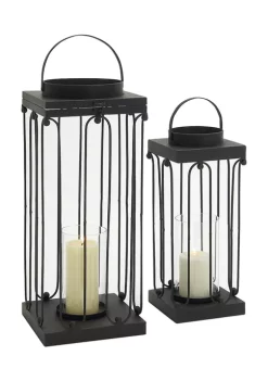 Top 10 🎁 Contemporary Metal Lantern - Set of 2 by Monroe Lane ❤️ -Monroe Lane Sales Belk 14656